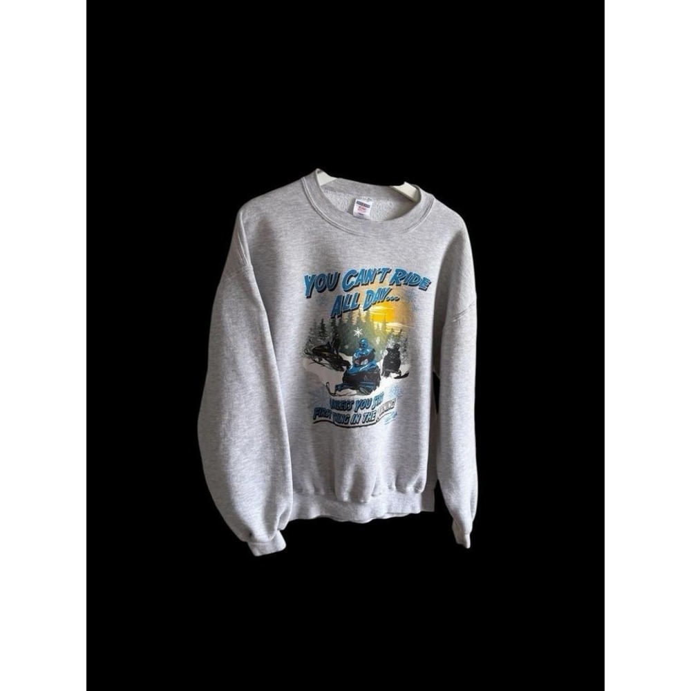 SledHeads Ski Doo Snow Mobile‎ Vintage 90's Sweatshirt Sz Large Distressed